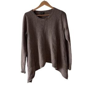 ZEN Cashmere Blend Crewneck Sweater Men's Medium Beige Multicolor Knit